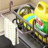 Kitchen Sink Drain Rack Organizer ABS Plastic Self-draining Shelf Soap Sponge Dishcloth Towel Holder Filter Basket