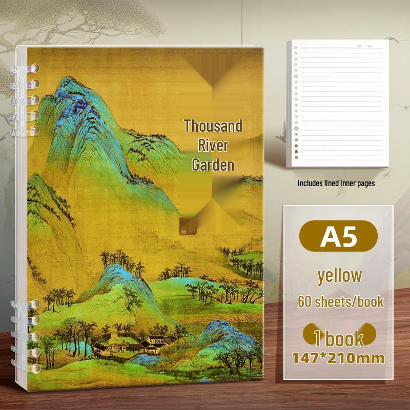 Блокнот А5 на отрывных листах с горизонтальными линиями - Не царапающийся, Простой студенческий дизайн