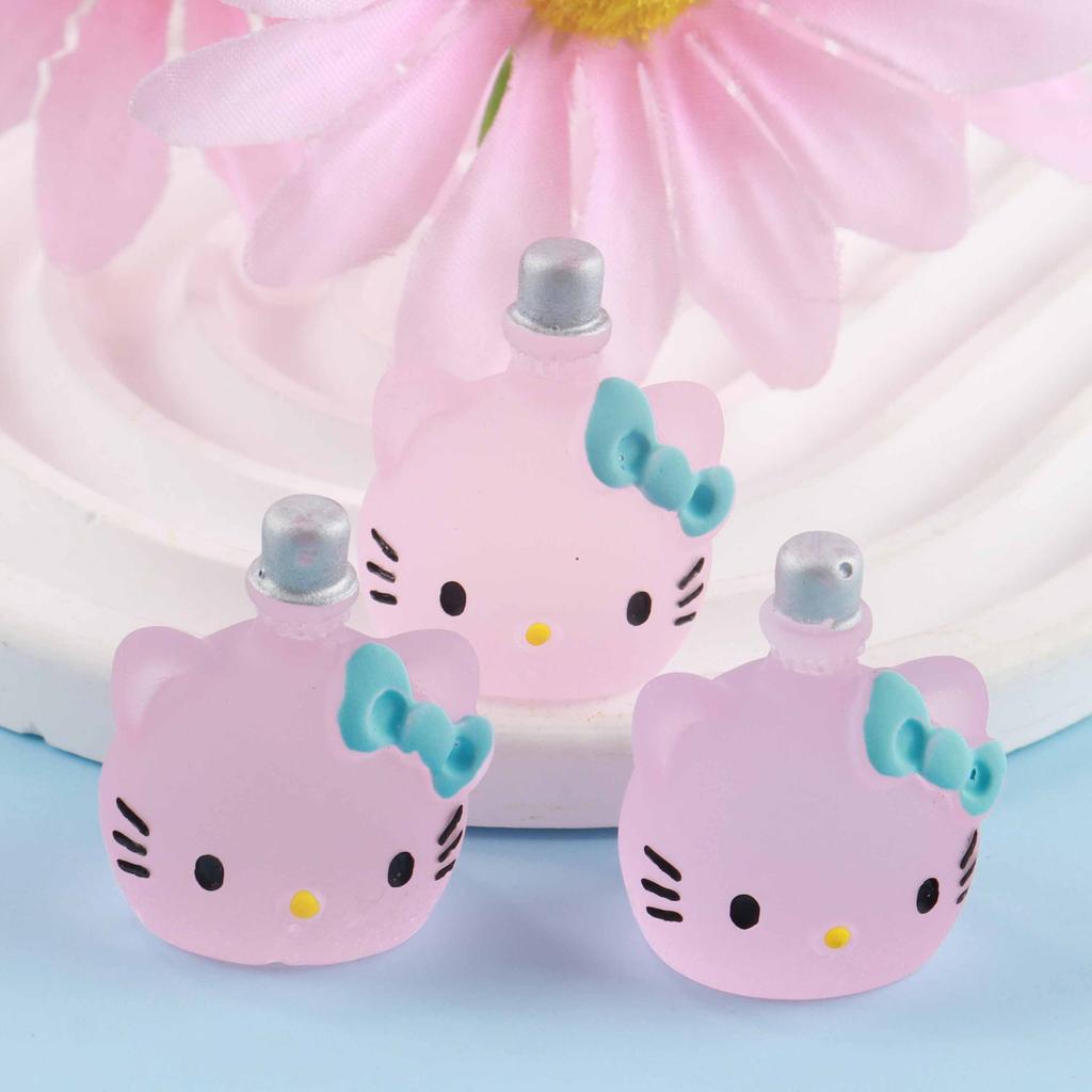 10/50PCS Resin Miniature Cute 3D Matte Luminous Cartoon Small Bottle Handmade DIY Decorative Material