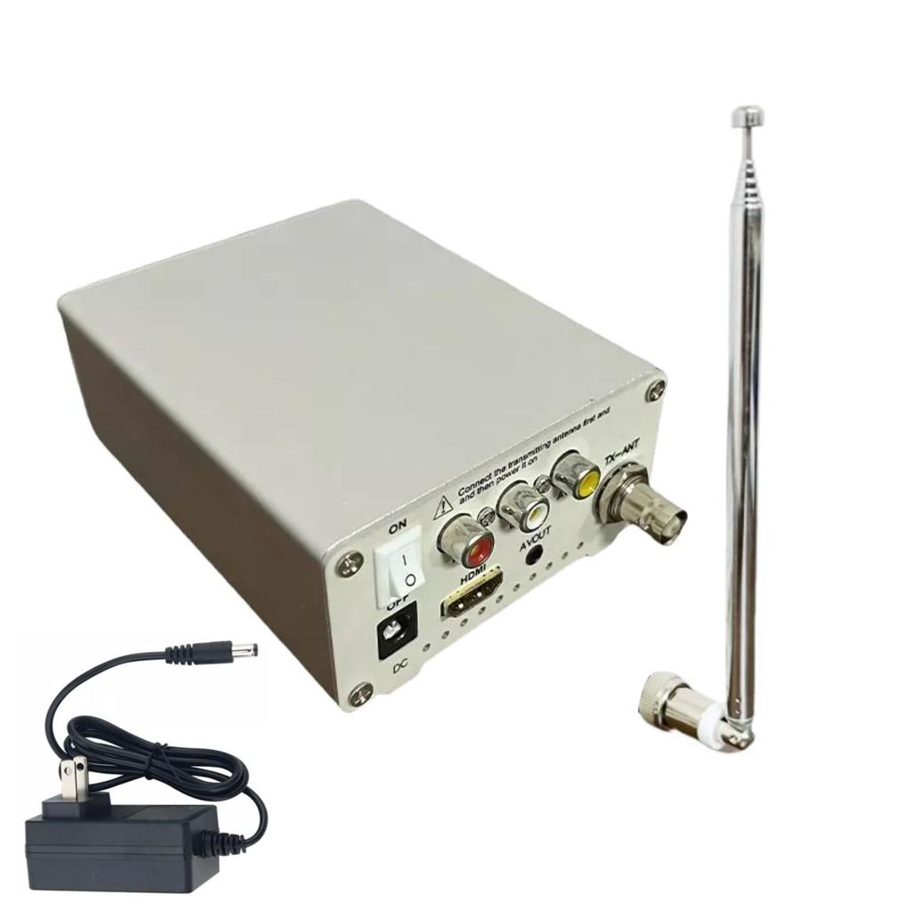 TV-TX200 VHF UHF Home Analog TV Signal Transmitter Support HD/AV Input Analog TV Transmitter with Telescopic Antenna