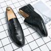 Mens Crocodile Leather Fashion Designer Business Luxury Dress Formal Wear-resistant Wedding Man Footwear Loafers Shoes for Men