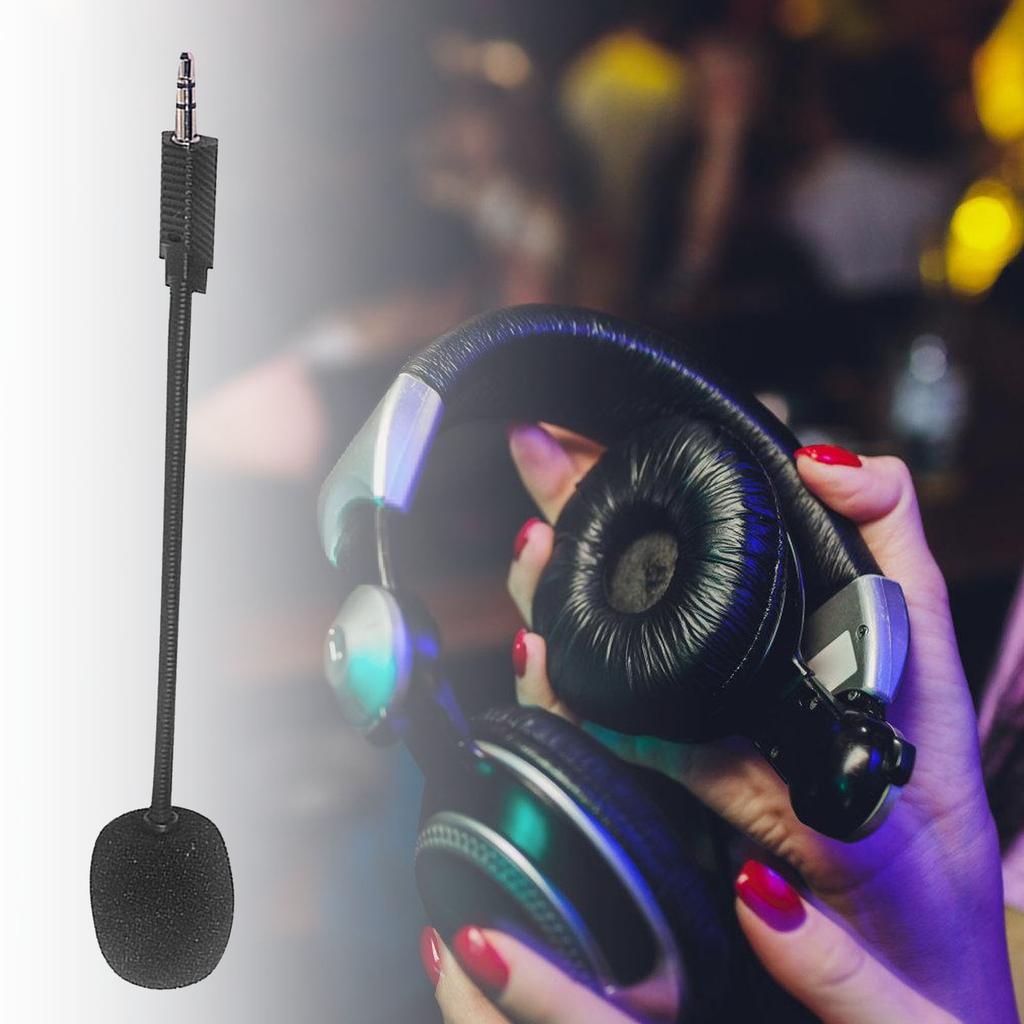 3.5mm Detachable Gaming Microphone Boom for Plantronics Rig 400 Headsets Clearly Voice Pickup Mic Boom Foam Filter