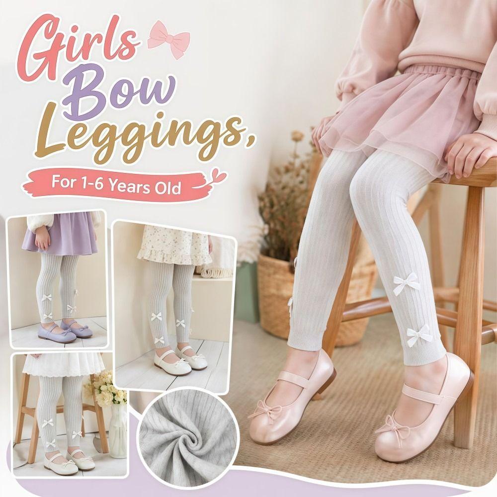 Striped Kids Ribbed Tights Skin-Friendly Children Ankle Pants Girls 1-6 Years Old