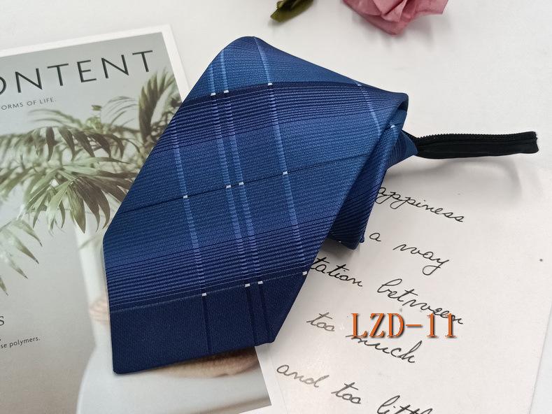 Мужской галстук на молнии с легкой затяжкой, без узла, полосатый, черный, 8 см