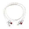 Премиальный 2-жильный кабель с серебряным покрытием 2RCA на 2RCA для чистой передачи звука в системах домашнего кинотеатра