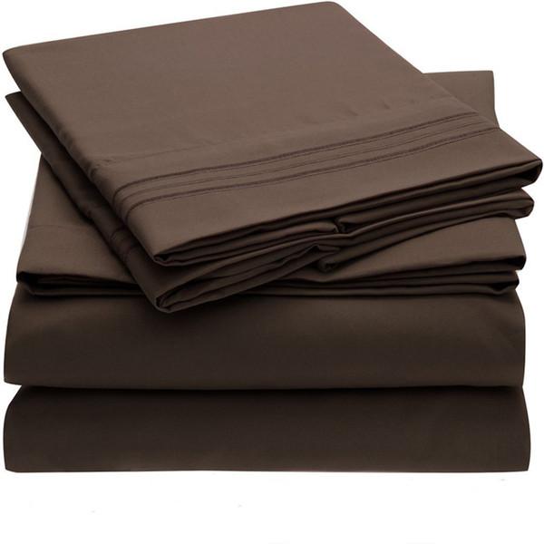 Bedding Set 4PCS /3PCS Full Set Bed Mattress Flat Sheet Mattress Cover Deep Pocket Sheet with Elastic Band