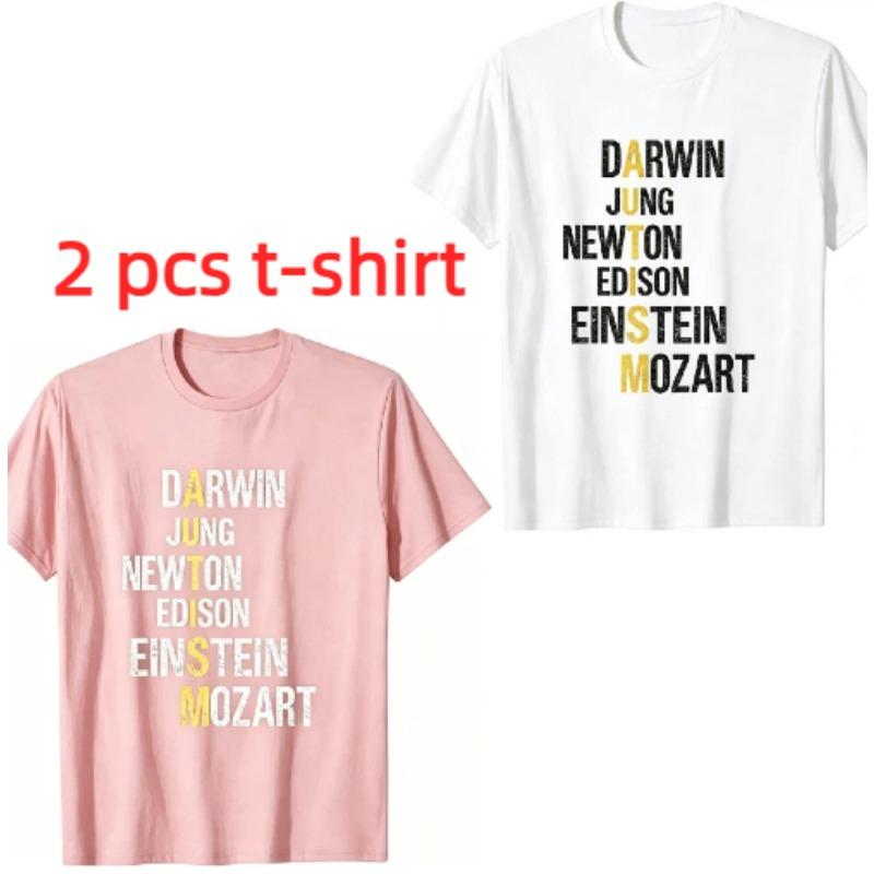 Fashion Black and White T-shirt Letters Print Men's T-Shirts Summer Fashion Street Outdoor Casual T-shirt Tops for Men's and Women's Tees Top