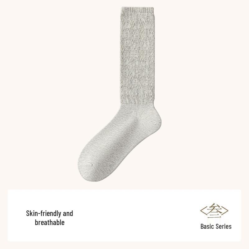 Women's College Style Mid-Calf Cotton Socks - Autumn/Winter Collection