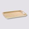 Bamboo Tray White Rectangular 46X31Cm With Handles