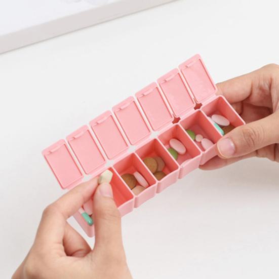 Чехол для таблеток большой емкости портативный PP еженедельный ящик для хранения таблеток для витаминов