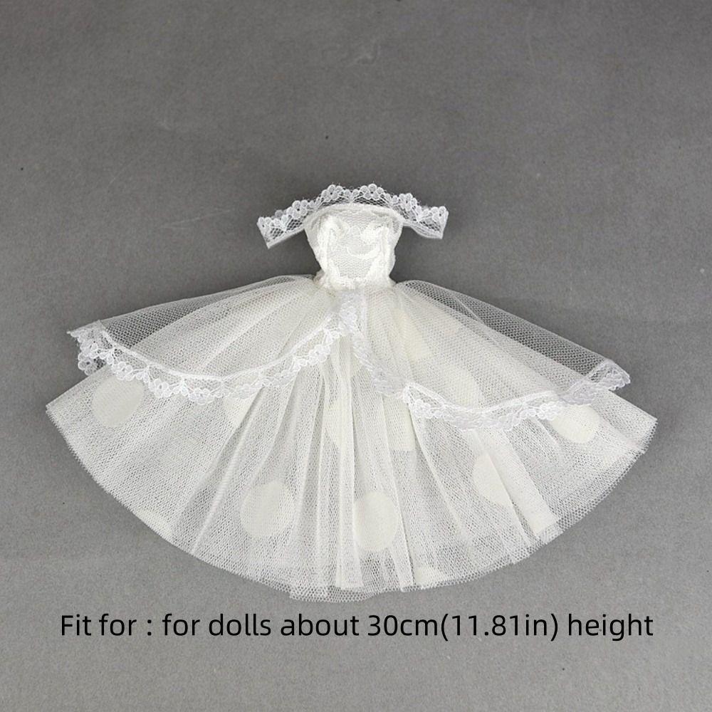 Tutu Dotted Lace Dolls Clothes Dress Up Doll Princess Dress Girl Gift Doll Dress  BJD Blythe