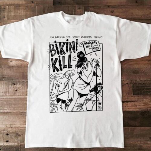 Bikini Kill Хлопковая белая футболка для мужчин и женщин, все размеры, Северная Америка