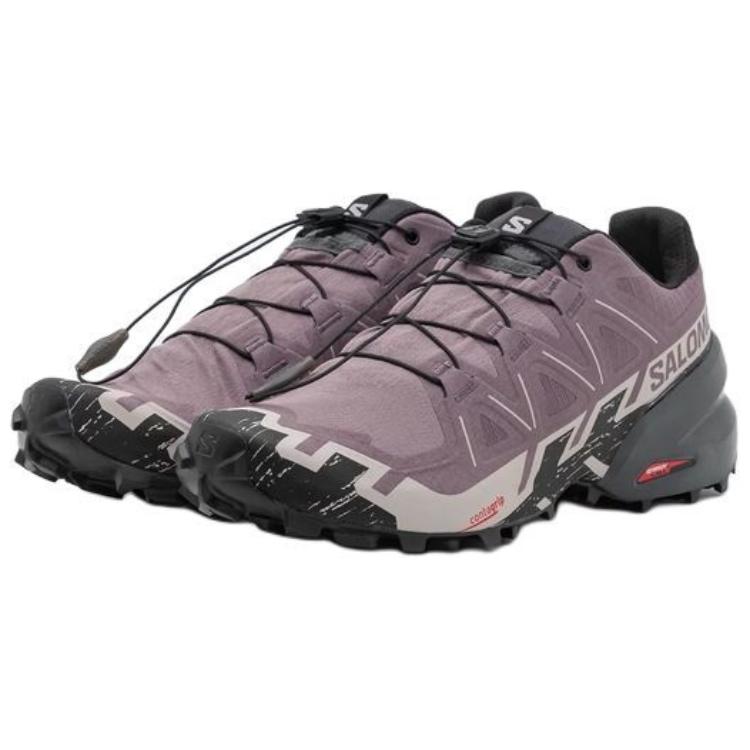 SALOMON Speedcross 6 Comfortable Soft Non-Slip Wear-Resistant Low-Top Outdoor Functional Shoes Unisex Shoes Purple 417632