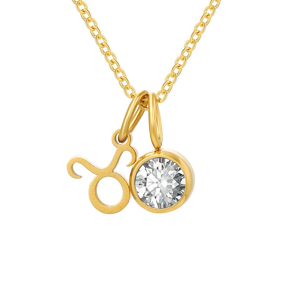 Ожерелье eManco Zodiac Rune с камнем-талисманом со стразом из нержавеющей стали