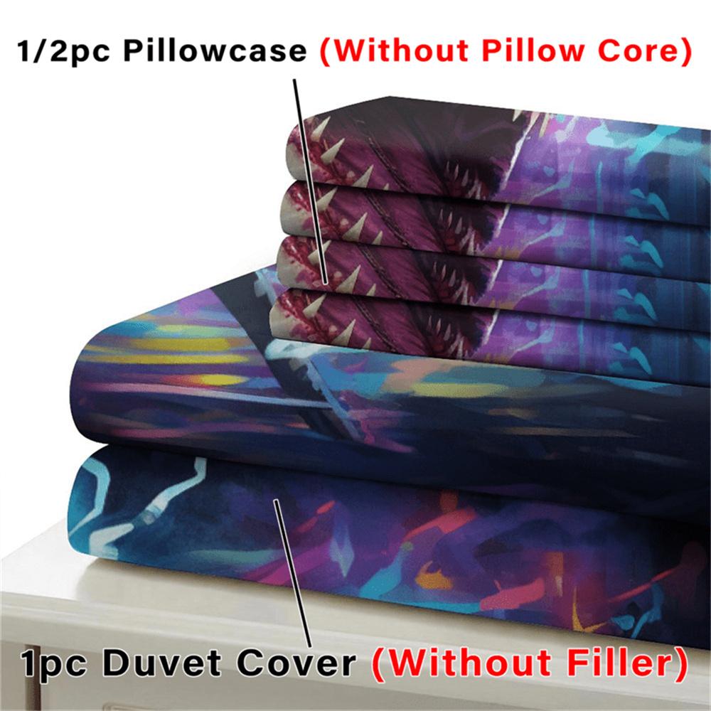 Комплект 3D цифровой печати, 2/3 предмета, мягкая полиэстеровая ткань, машинная стирка, застежка-молния, различные дизайны и темы