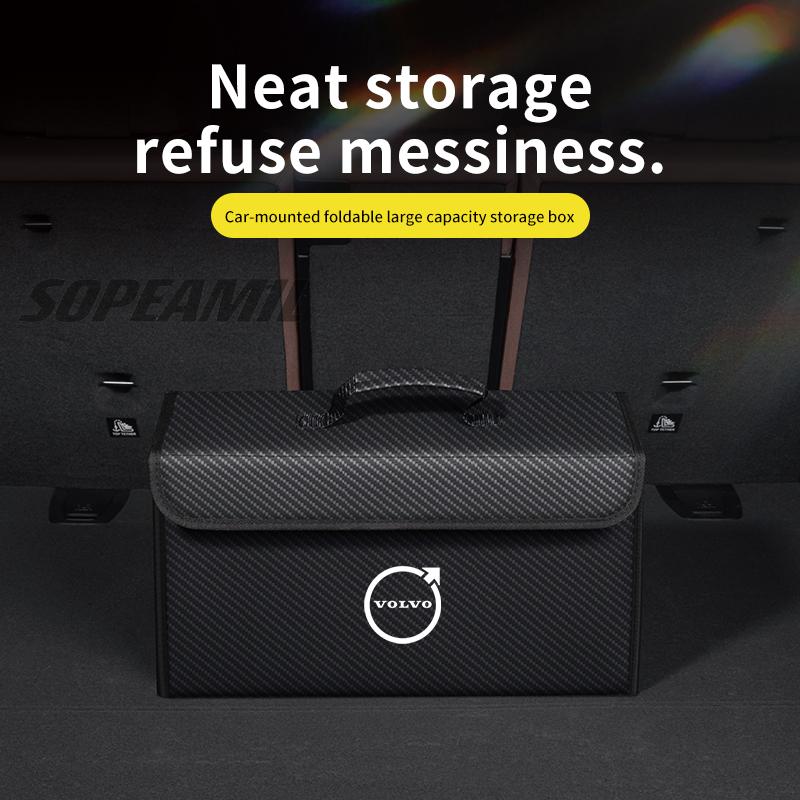 Volvo XC40 XC60 XC70 XC90 V40 V50 V60 V70 V90 S40 S60 S80 S90 C70 Car Trunk Storage Box Organizer Foldable Stowing Tidying Bag KF2