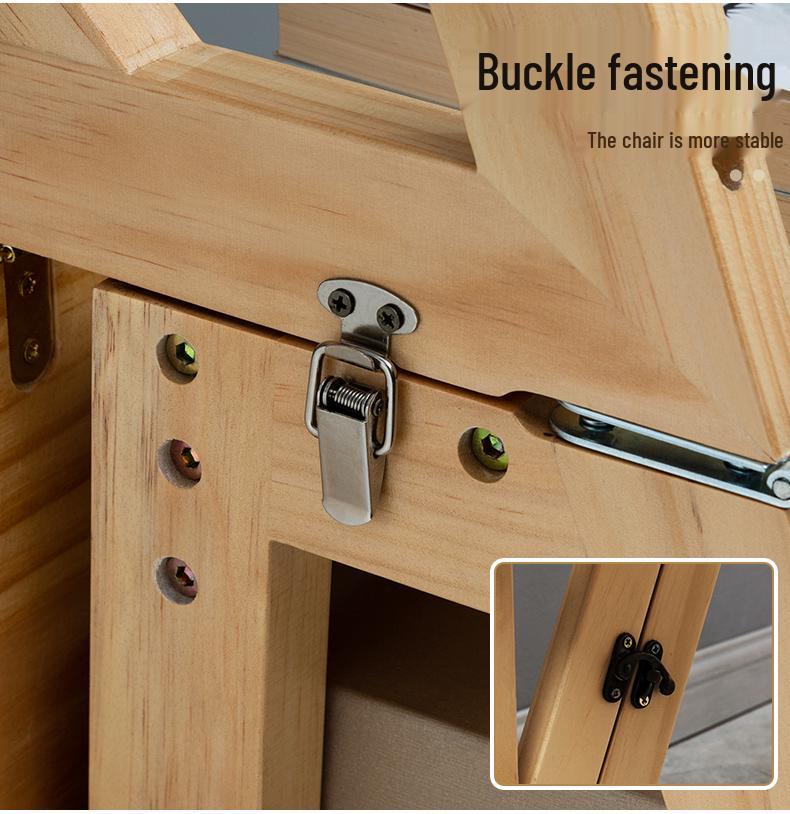 Solid Wood Folding Ladder Chair: Dual-Use Indoor Step Stool and Multifunctional Staircase.