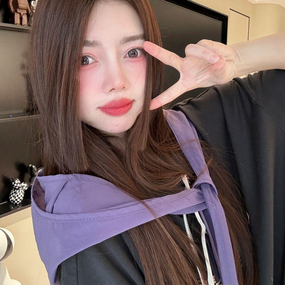 Solid Color Little Devil Horn Headscarf Korean Style Beanie Cap Retro Strap Hat Girl