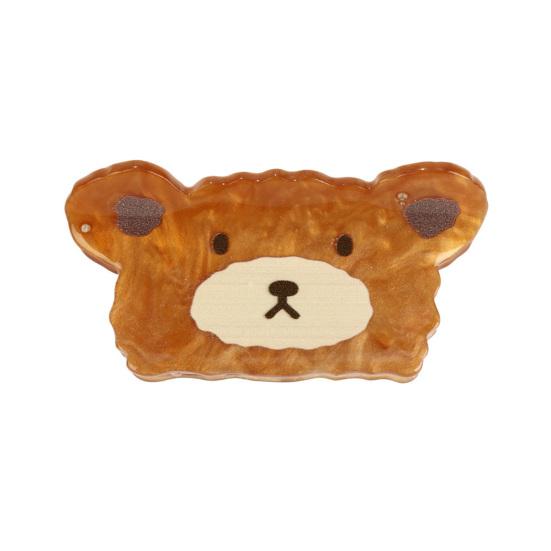 Hair Clip Cartoon Bear Shape Acrylic Back Head Hair Claw Anti-slip Teeth Half-Tied Hairstyles Large Shark Hair