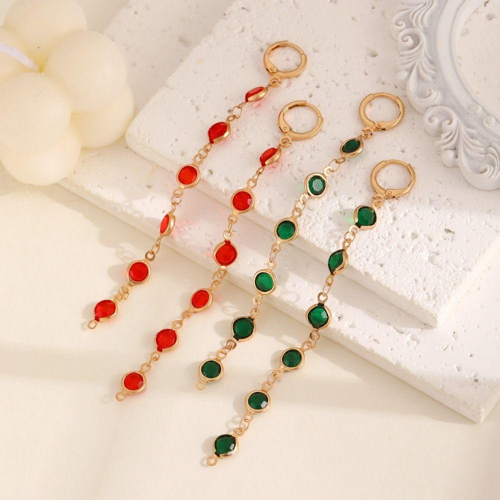 Crystal Rhinestone Rhinestone Earrings Colorful Rhinestone Bead Earrings Banquet Jewelry