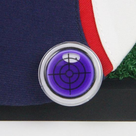 1/5Pcs Golf Ball Marker Round Cap Clip Mark with Level Function Magnetic Golf