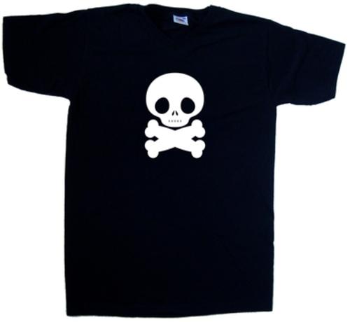 Fat Skull And Crossbones V-Neck T-Shirt