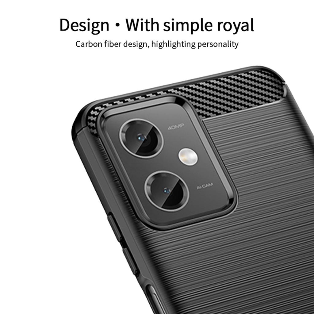 MOFI JK TPU Series-1 for Xiaomi Redmi Note 12 5G (Global)/(India)/(China)/Poco X5 5G Carbon Fiber Brushed Phone Case Soft TPU Phone Back Cover