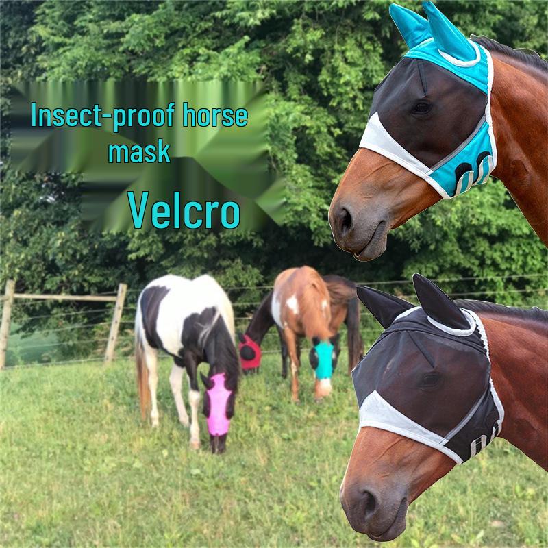 Breathable Horse Face Mask: Mosquito & Fly Proof Equestrian Accessory In Stock
