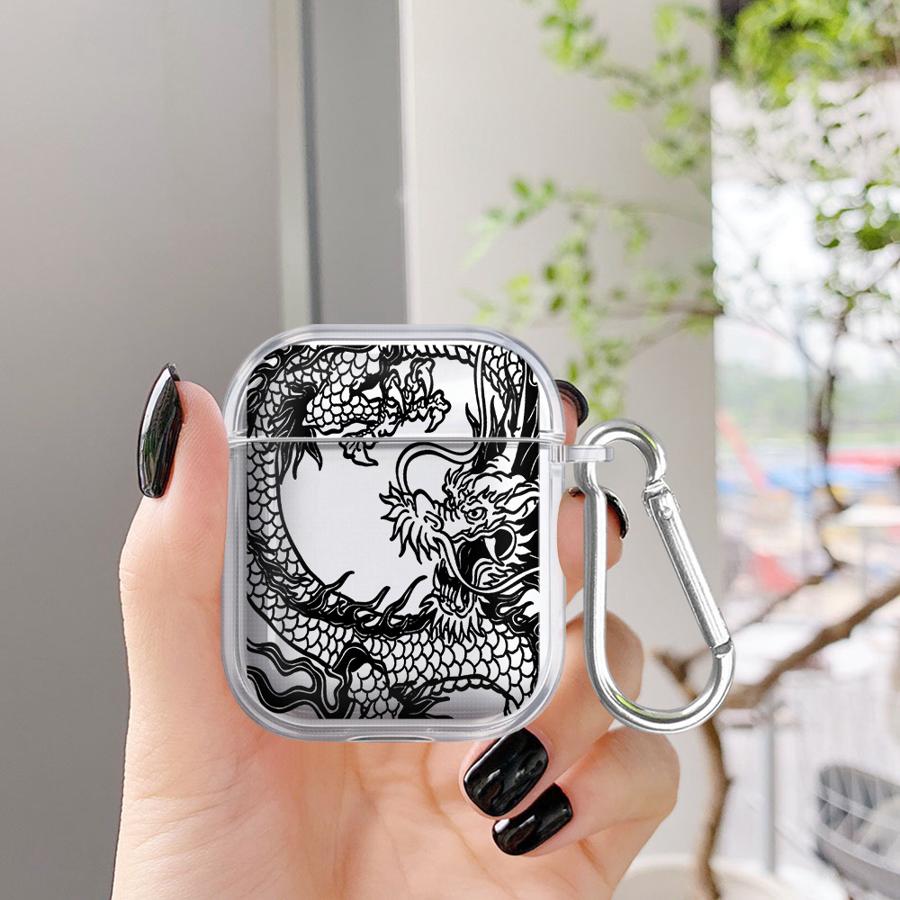 Прозрачные Чехлы для Наушников Чехол Для Airpods 1 Pro3 2 4 Pro2 Pro 3 Полый Тигр Дракон