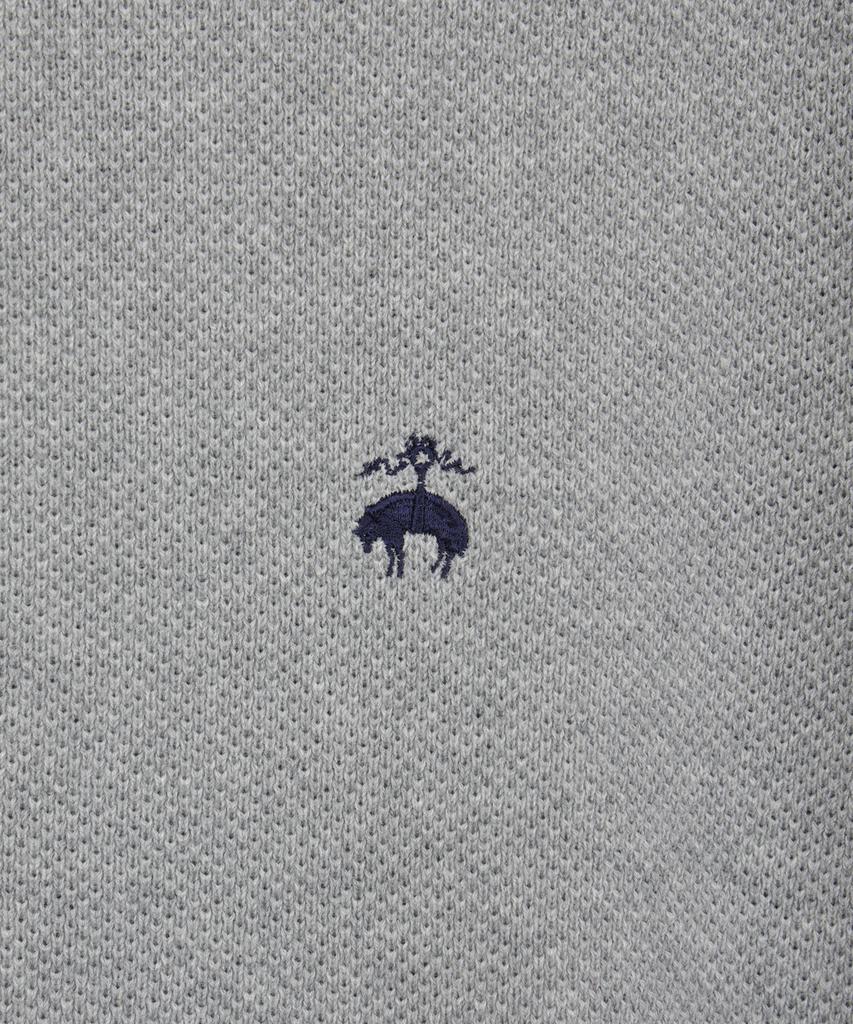 Свитер BROOKS BROTHERS с вязкой «рибана» на молнии (серый) (Bbwzmbg103)