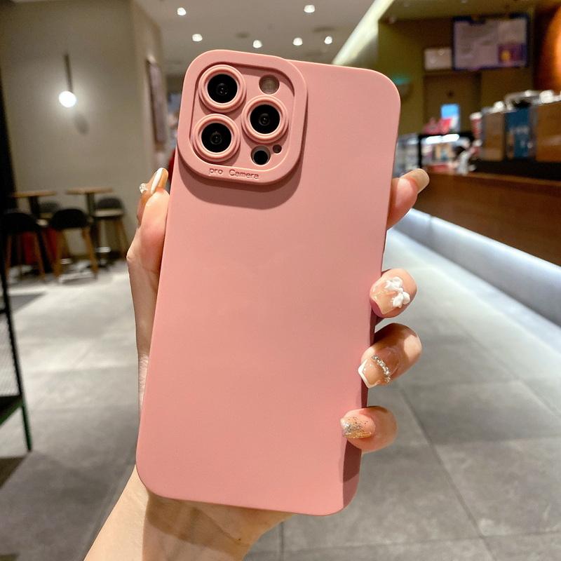 Luxury Silicone Shockproof Soft Phone Case For iPhone 17 Air 17 Pro Max 16 15 14 13 Solid Color Cover