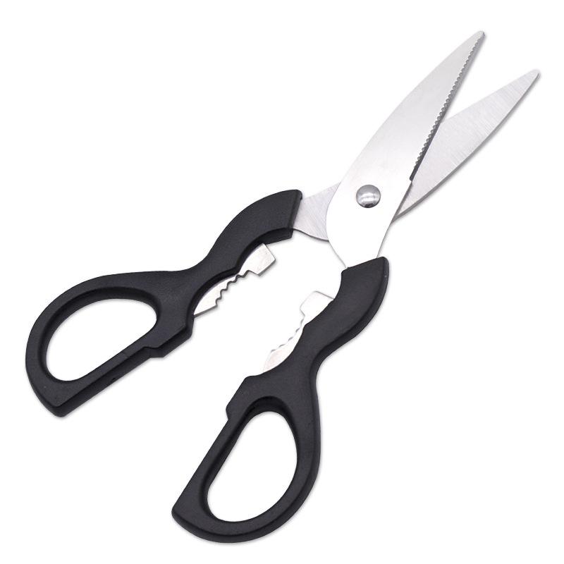 Stainless Steel Blade ABS Handle Multi Barbecue Clips Gourd Household Kitchen Scissors With Beer Opener Nutcracker
