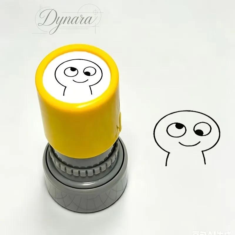 Cartoon plastic toy seal explosive abstract funny smiley seal