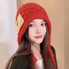 Tassel Hat Children Autumn and Winter Handmade Knitted Pullover Yarn Hat Ear Protection Hat