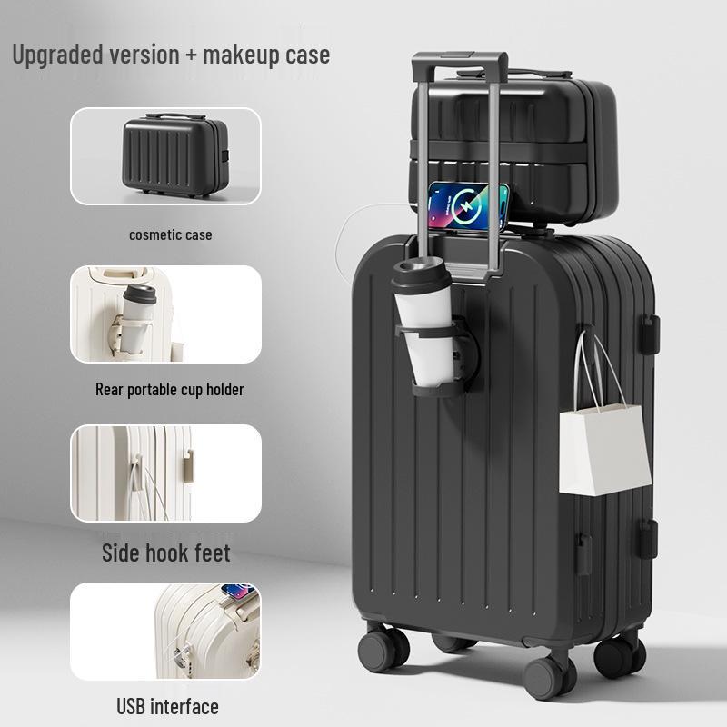 Multifunctional Trolley Suitcase: 20-inch Carry-On & 26-inch Large Capacity with Universal Wheels, Ideal for Students and Travelers