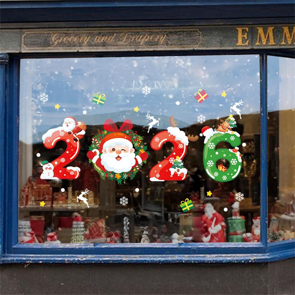 Christmas Wall Stickers, Electrostatic Decorations, Shopwindowstickers, Self-adhesive Paper Door Stickers, Scene Decorationswindows.