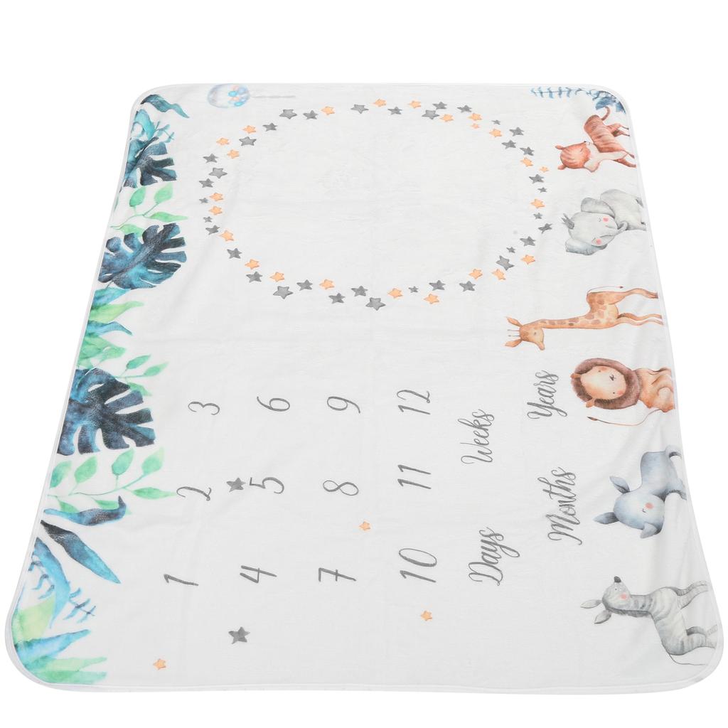 Детское ежемесячное одеяло для фотографий младенцев Фон для фотографий младенцев Одеяло Реквизит Банановый лист Животное