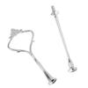 3 Набора Ручка-Фурнитура для Подставки-Подноса для Торта, 2-ярусный Поднос для Капкейков, Фурнитура-Держатель для Фруктовой Тарелки, Маленькая Корона, Серебристый
