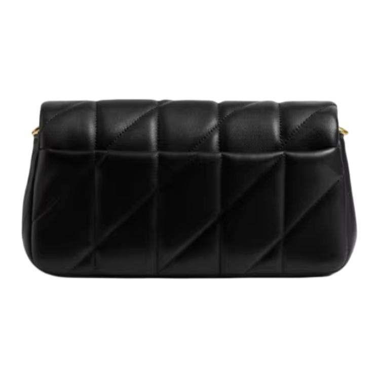 Coach Tabby 19 Quilted Detail Chain Gold Hardware Leather Shoulder Bag Small Women shoulder bag Black CBH23-B4BK