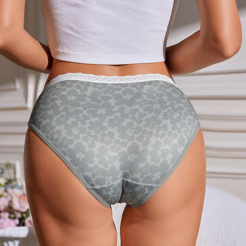Large Size Underwear Forladies Floral Lace Underwear Cotton Women Briefs Sexy Butt Lifting Women Underwear Breathable and Comfortable Underwear