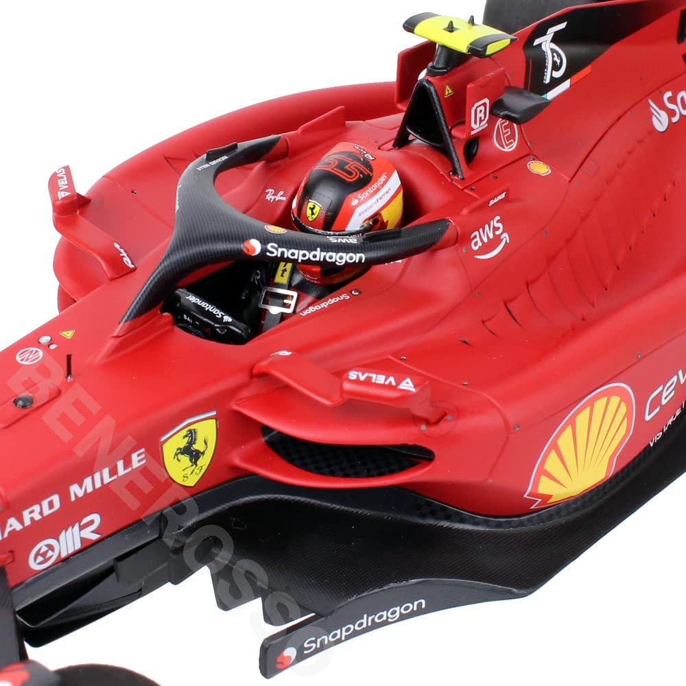 BBR Масштабная модель Ferrari F1 75 Гран-при Бахрейна 2022 Сайнц Литая модель BBR221855 1/18 C.