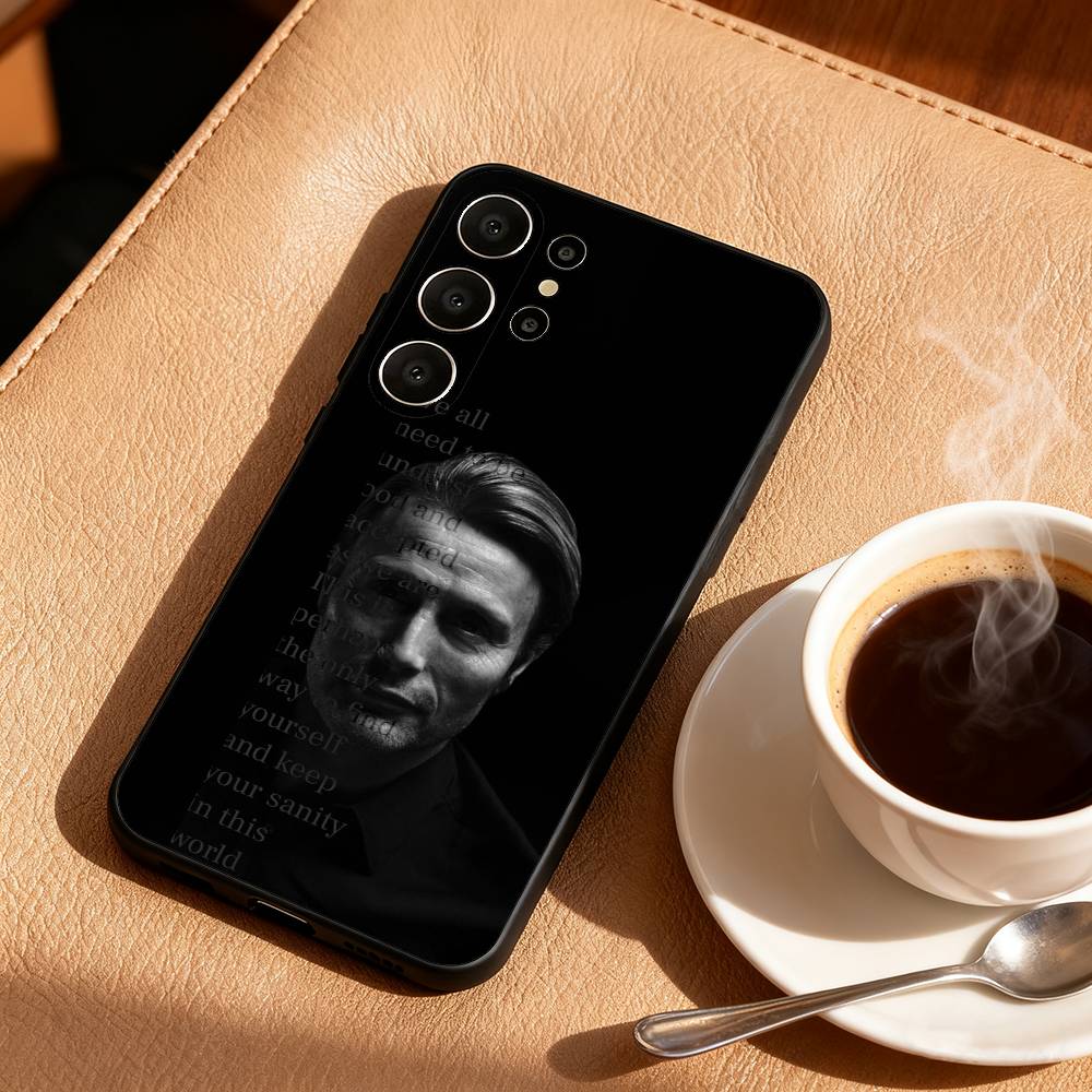 Чехол для телефона M-Mads M-Mikkelsen H-Hannibal для Samsung S26, S25, S24, S21, S22, S23, S30, Ultra, S20, FE, Lite, 10, 9, Черный чехол