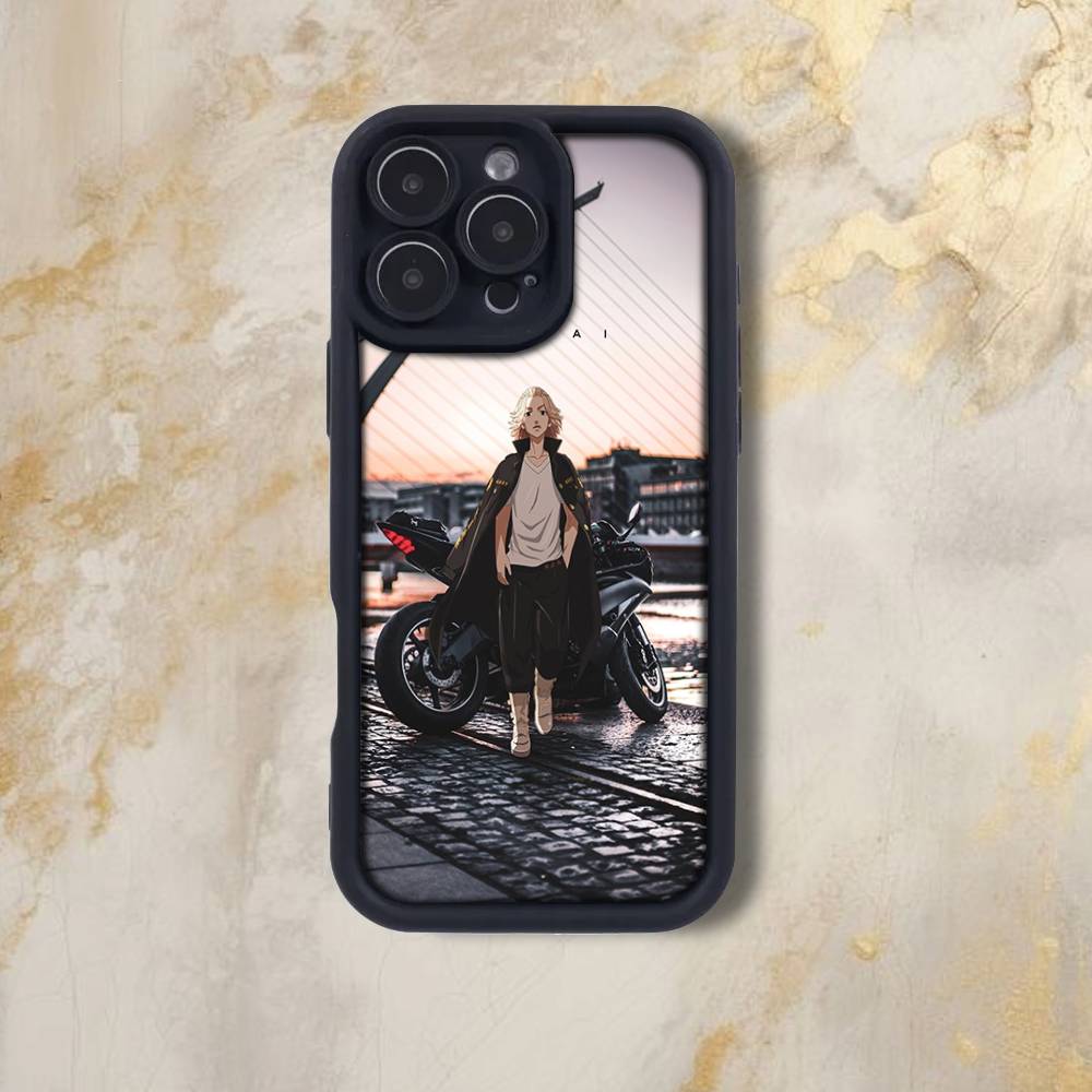 Tokyo R-Revengers Anime Phone Case For iPhone 17,16,15,14,13,12,Pro,Max,Plus,E,SE4,Air, emery Black Full Coverage TPU