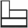 Wall Shelf Black Oak 60 x 11 x 60 cm Engineered Wood