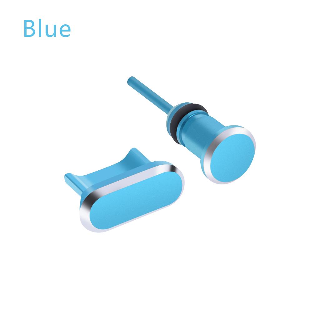 Stopper Charging Port Cover Earphone port 3.5mm jack Metal Dust Plug Micro USB for Android Phone