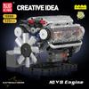 Mould King 10088 Сборка строительных блоков двигателя V8 Технический набор автомобильных кирпичей Образовательные игрушки Двигатель автомобиля Подарок на Рождество для детей