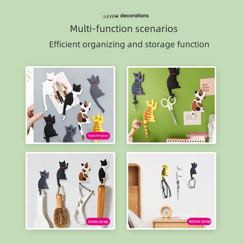 Магнитный крючок для холодильника в виде хвоста японского мультяшного кота