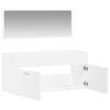 VidaXL Bathroom Cabinet with Mirror White Engineered Wood 833884