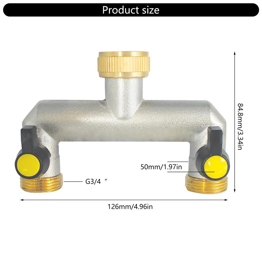 Портативные Прочные Латунные Переключатели для Крана с Двойным Контролем Потока Воды для Использования в Системах Садового Орошения