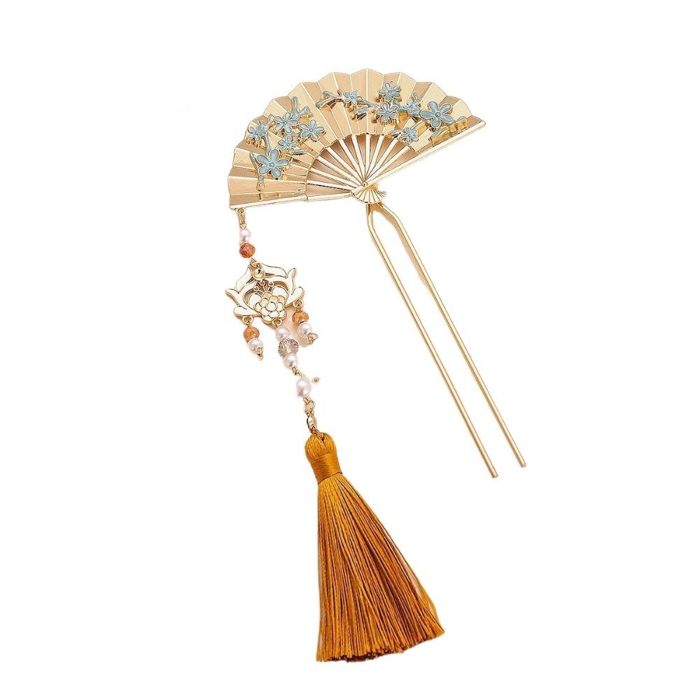 Pearl U Shape Hair Frok Retro Step Shaking Hair Stick Pearl Fringe Hairpin  Hanfu Hair Accessories